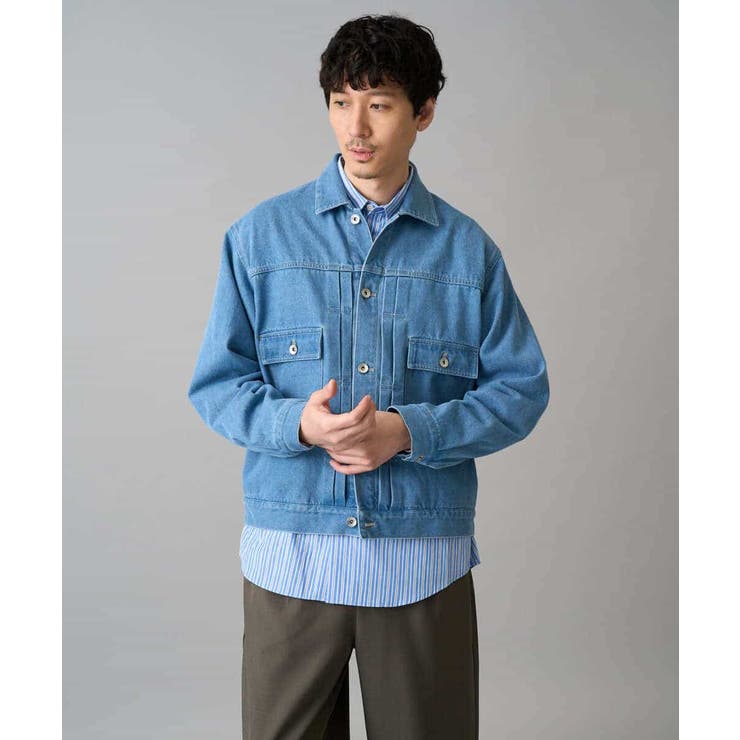 【洗濯機で洗える】ワイドシルエットデニムジャケット | a.v.v【MEN】 | 詳細画像14 