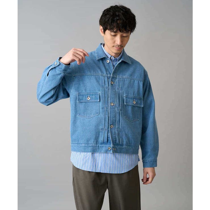 【洗濯機で洗える】ワイドシルエットデニムジャケット | a.v.v【MEN】 | 詳細画像15 