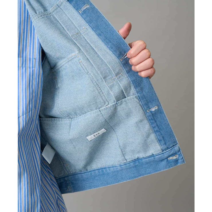 【洗濯機で洗える】ワイドシルエットデニムジャケット | a.v.v【MEN】 | 詳細画像29 