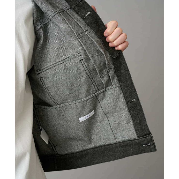 【洗濯機で洗える】ワイドシルエットデニムジャケット | a.v.v【MEN】 | 詳細画像30 