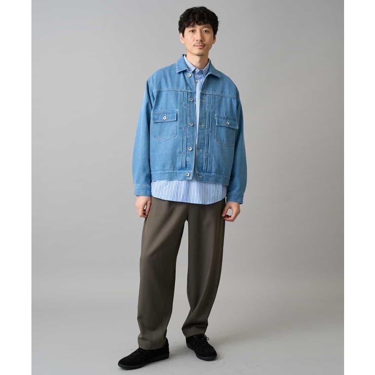 【洗濯機で洗える】ワイドシルエットデニムジャケット | a.v.v【MEN】 | 詳細画像5 