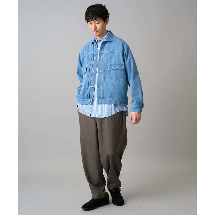 【洗濯機で洗える】ワイドシルエットデニムジャケット | a.v.v【MEN】 | 詳細画像7 