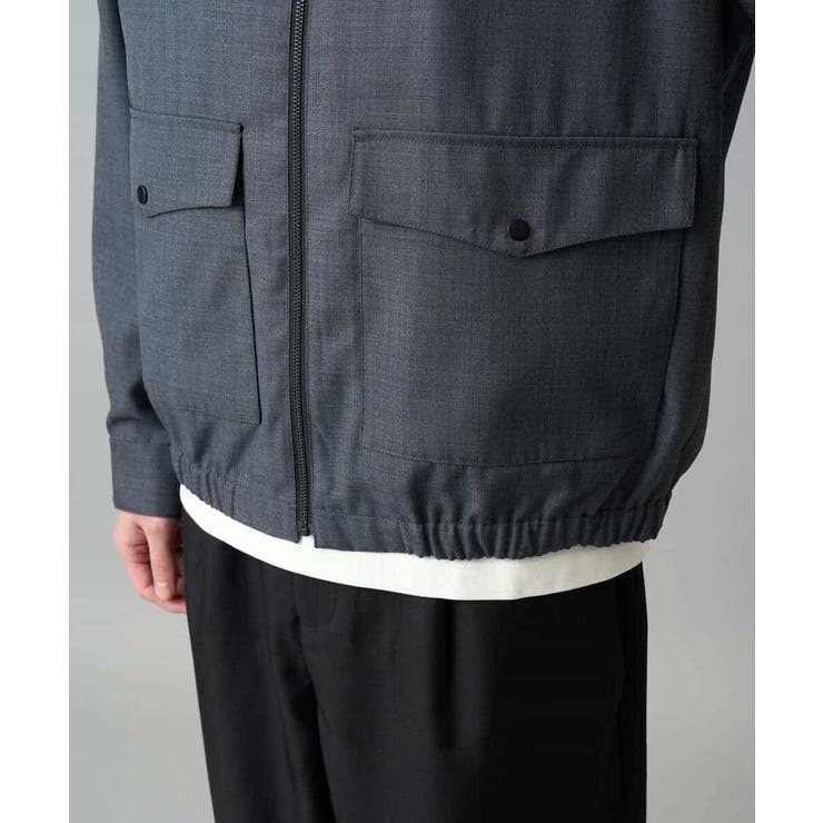 【イージーケア 洗濯機で洗える 毛玉になりにくい】ワイドシルエットショートブルゾ… | a.v.v【MEN】 | 詳細画像15 