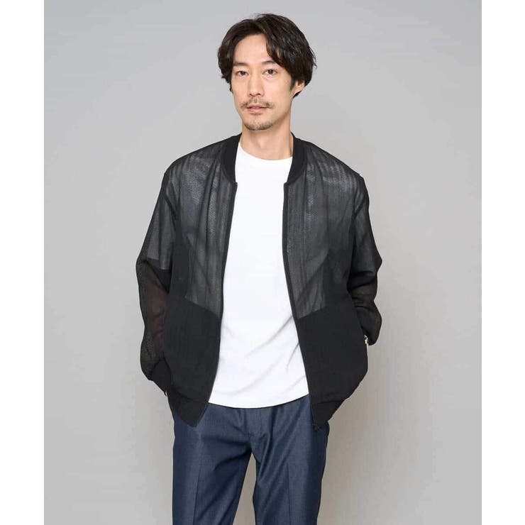 【洗濯機で洗える】ヘリンボーンシアーリブブルゾン | a.v.v【MEN】 | 詳細画像11 