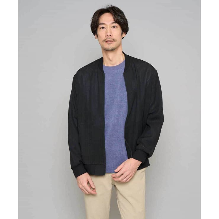 【洗濯機で洗える】ヘリンボーンシアーリブブルゾン | a.v.v【MEN】 | 詳細画像12 