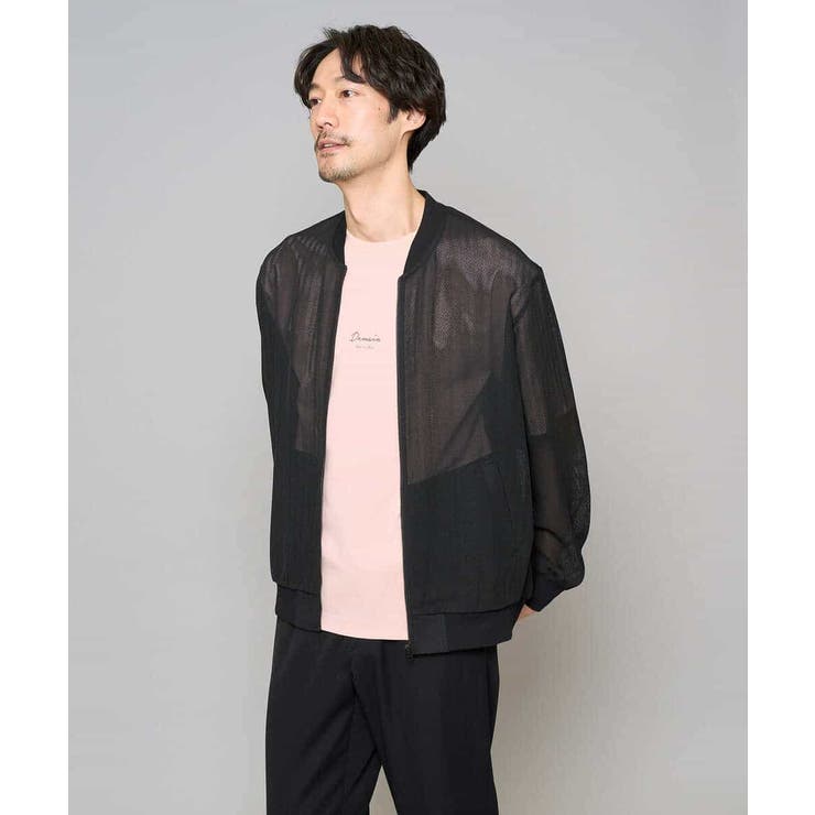 【洗濯機で洗える】ヘリンボーンシアーリブブルゾン | a.v.v【MEN】 | 詳細画像17 