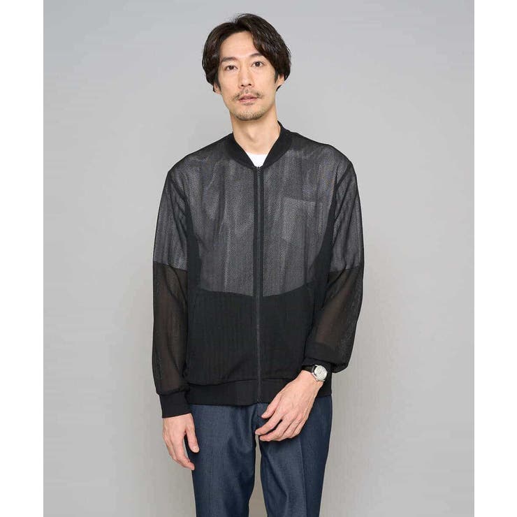 【洗濯機で洗える】ヘリンボーンシアーリブブルゾン | a.v.v【MEN】 | 詳細画像18 