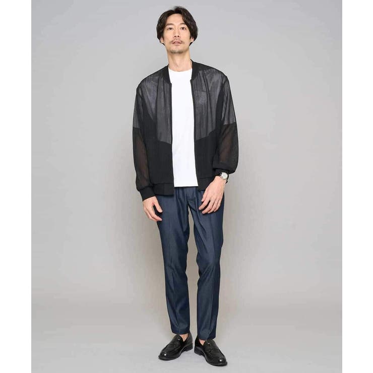 【洗濯機で洗える】ヘリンボーンシアーリブブルゾン | a.v.v【MEN】 | 詳細画像2 