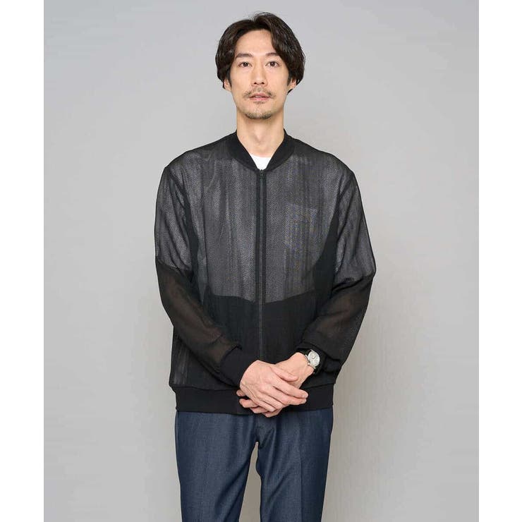 【洗濯機で洗える】ヘリンボーンシアーリブブルゾン | a.v.v【MEN】 | 詳細画像20 