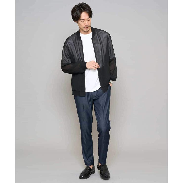 【洗濯機で洗える】ヘリンボーンシアーリブブルゾン | a.v.v【MEN】 | 詳細画像3 