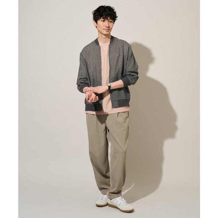 【洗濯機で洗える】ヘリンボーンシアーリブブルゾン | a.v.v【MEN】 | 詳細画像30 