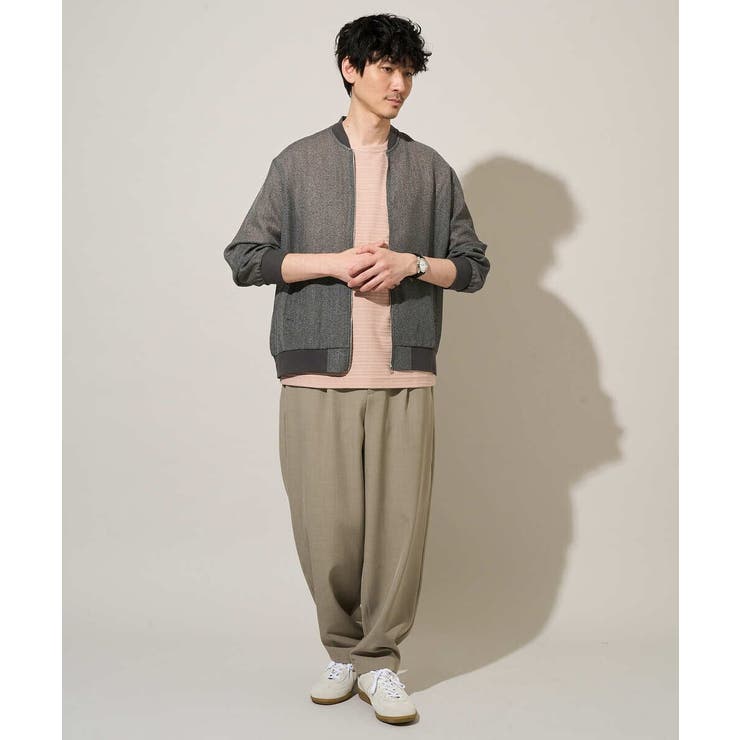 【洗濯機で洗える】ヘリンボーンシアーリブブルゾン | a.v.v【MEN】 | 詳細画像31 