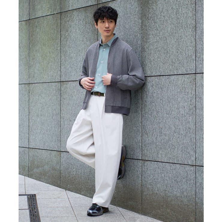 【洗濯機で洗える】ヘリンボーンシアーリブブルゾン | a.v.v【MEN】 | 詳細画像37 