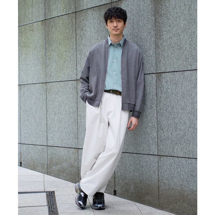 【洗濯機で洗える】ヘリンボーンシアーリブブルゾン | a.v.v【MEN】 | 詳細画像38 