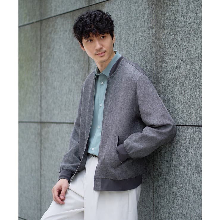 【洗濯機で洗える】ヘリンボーンシアーリブブルゾン | a.v.v【MEN】 | 詳細画像39 