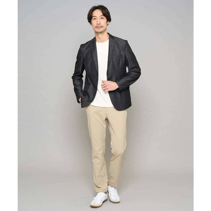 【イージーケア/接触冷感】デニムライクストレッチスマートジャケット | a.v.v【MEN】 | 詳細画像12 