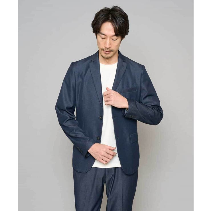 【イージーケア/接触冷感】デニムライクストレッチスマートジャケット | a.v.v【MEN】 | 詳細画像14 