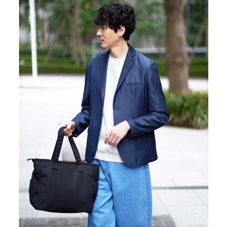 【イージーケア/接触冷感】デニムライクストレッチスマートジャケット | a.v.v【MEN】 | 詳細画像4 