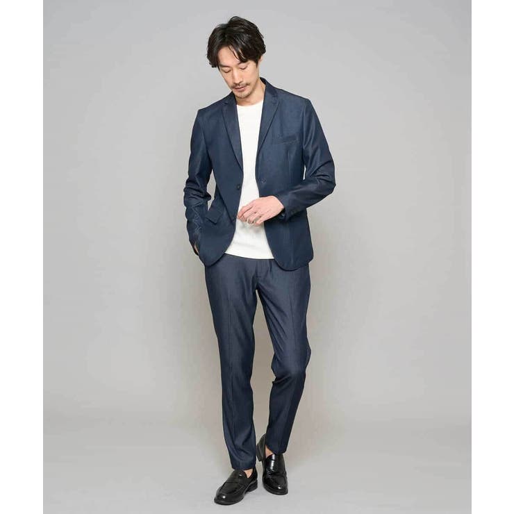 【イージーケア/接触冷感】デニムライクストレッチスマートジャケット | a.v.v【MEN】 | 詳細画像7 