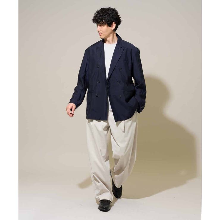 【洗濯機で洗える】シアーダブルブレストジャケット | a.v.v【MEN】 | 詳細画像4 