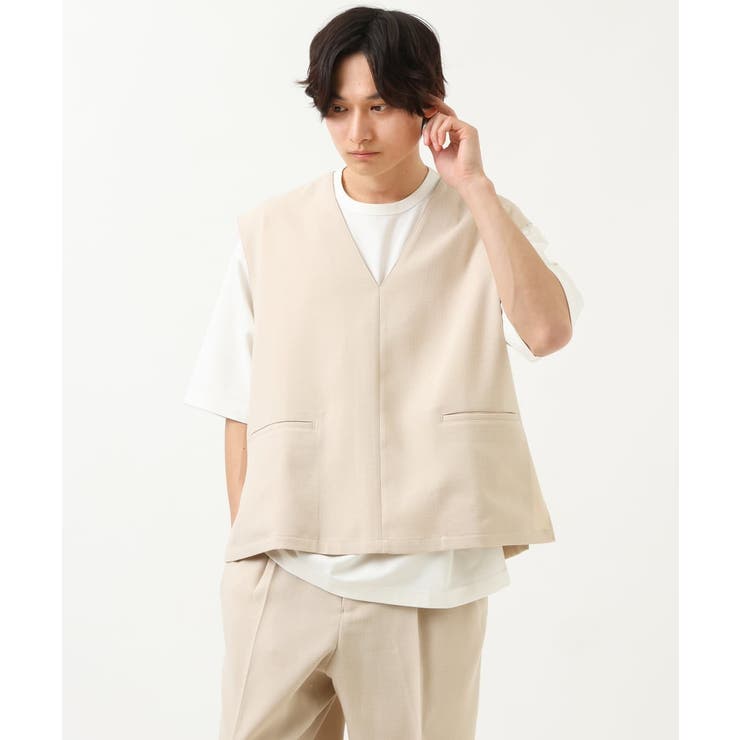 【接触冷感】ワンサイズVネックベスト(セットアップ可) | a.v.v【MEN】 | 詳細画像19 