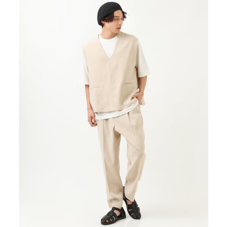 【接触冷感】ワンサイズVネックベスト(セットアップ可) | a.v.v【MEN】 | 詳細画像5 