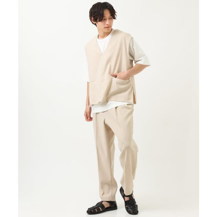 【接触冷感】ワンサイズVネックベスト(セットアップ可) | a.v.v【MEN】 | 詳細画像9 