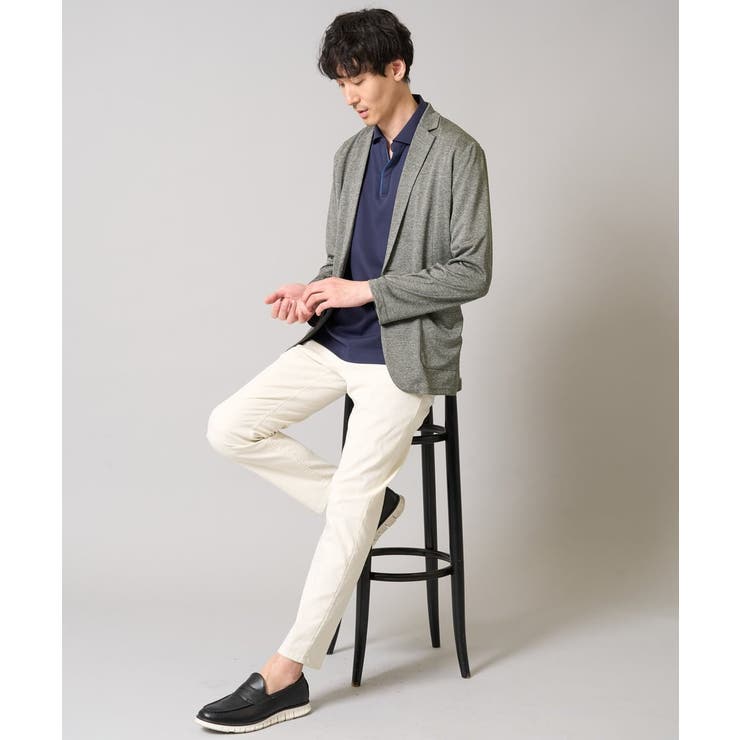 【イージーケア 接触冷感】ブライト天竺シェイプジャケット【吸水速乾 UVカット】 | a.v.v【MEN】 | 詳細画像15 