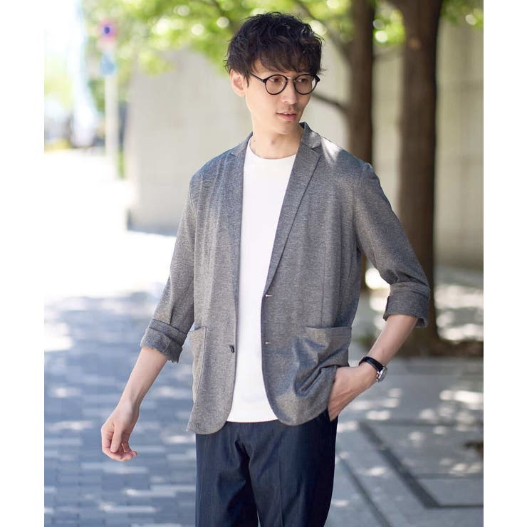 【イージーケア 接触冷感】ブライト天竺シェイプジャケット【吸水速乾 UVカット】 | a.v.v【MEN】 | 詳細画像19 