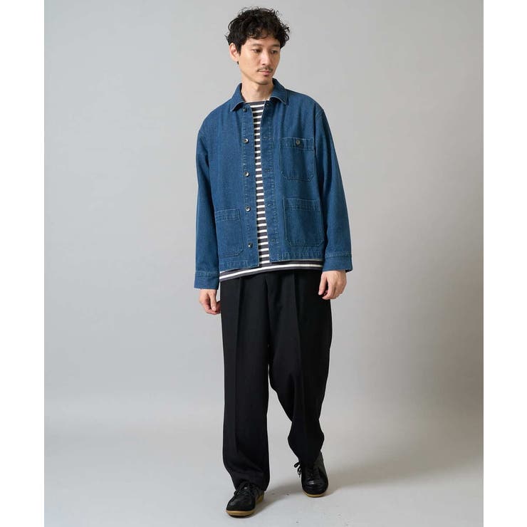 【洗濯機で洗える】ワイドシルエットデニムカバーオール | a.v.v【MEN】 | 詳細画像8 