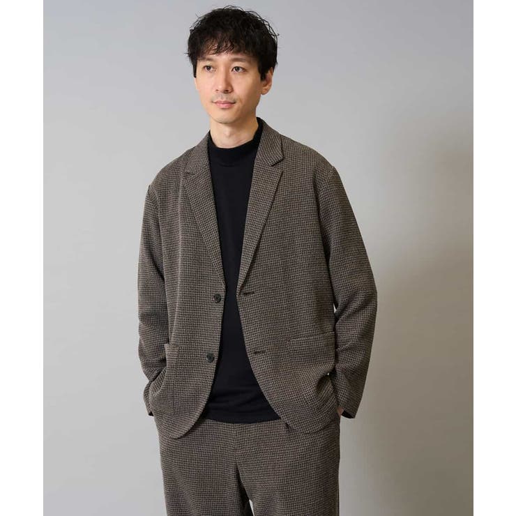 ブラウン | ツイードストレッチテーラードジャケット | a.v.v【MEN】