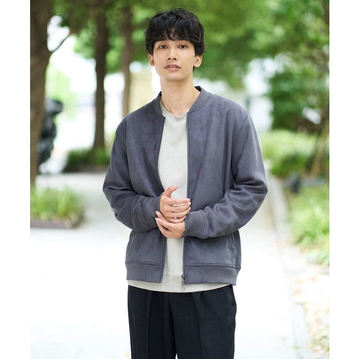フェイクスエードリブブルゾン【イージーケア/ストレッチ/洗濯機で洗える】 | a.v.v【MEN】 | 詳細画像43 