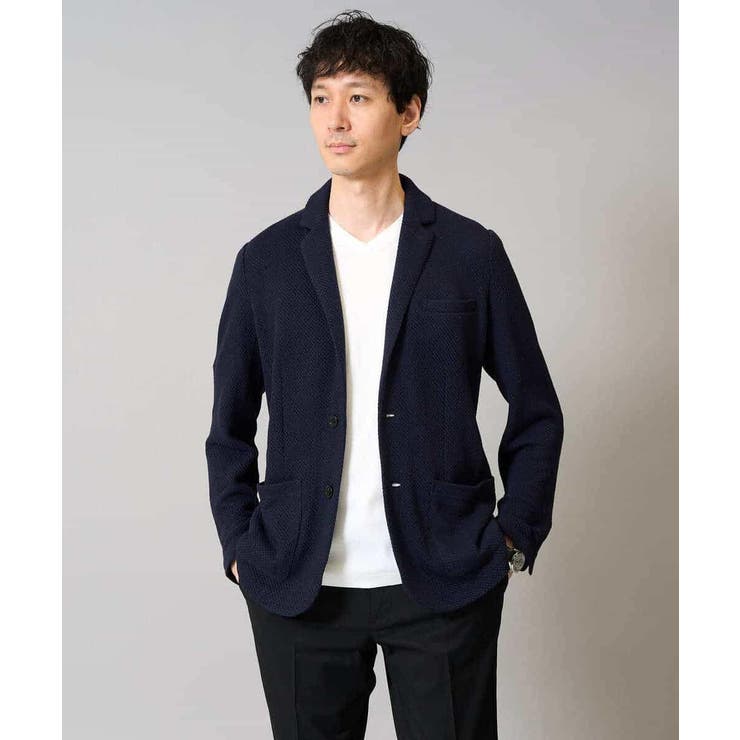 【イージーケア ストレッチ】ハニカムジャージースマートジャケット【洗濯機で洗える… | a.v.v【MEN】 | 詳細画像14 