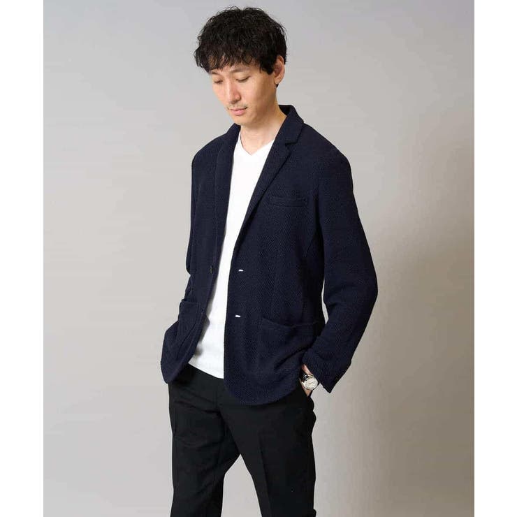 【イージーケア ストレッチ】ハニカムジャージースマートジャケット【洗濯機で洗える… | a.v.v【MEN】 | 詳細画像15 