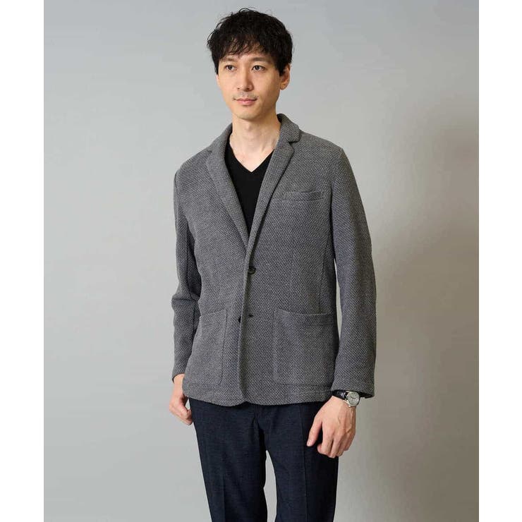 【イージーケア ストレッチ】ハニカムジャージースマートジャケット【洗濯機で洗える… | a.v.v【MEN】 | 詳細画像18 