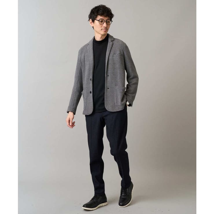 【イージーケア ストレッチ】ハニカムジャージースマートジャケット【洗濯機で洗える… | a.v.v【MEN】 | 詳細画像4 