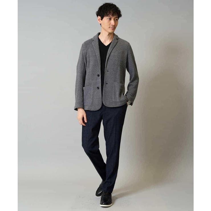 【イージーケア ストレッチ】ハニカムジャージースマートジャケット【洗濯機で洗える… | a.v.v【MEN】 | 詳細画像7 