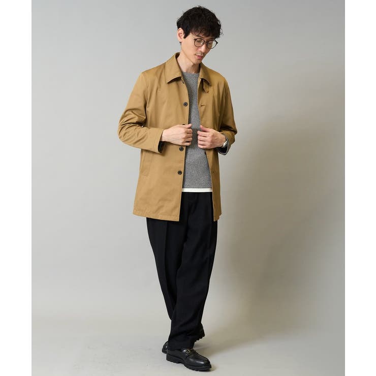 【撥水/毛玉になりにくい】ステンカラーコート | a.v.v【MEN】 | 詳細画像7