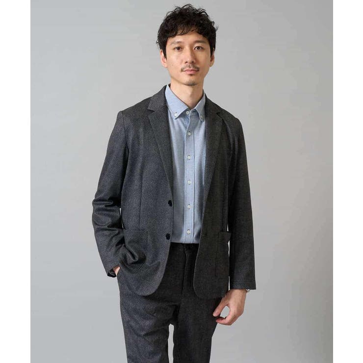 【イージーケア ストレッチ】メランジポンチテーラードジャケット【洗濯機で洗える】… | a.v.v【MEN】 | 詳細画像31 