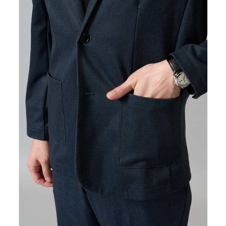 【イージーケア ストレッチ】メランジポンチテーラードジャケット【洗濯機で洗える】… | a.v.v【MEN】 | 詳細画像43 