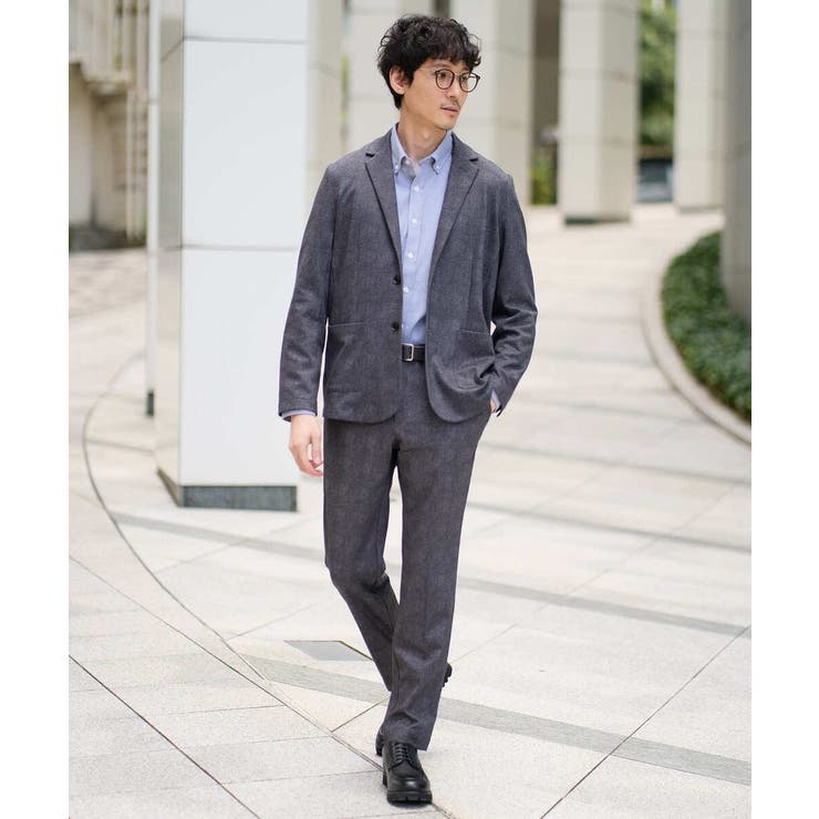 【イージーケア ストレッチ】メランジポンチテーラードジャケット【洗濯機で洗える】… | a.v.v【MEN】 | 詳細画像8 