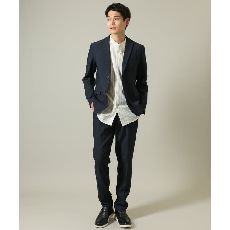 【イージーケア ストレッチ】スマートシャンブレーテーラードジャケット(セットアッ… | a.v.v【MEN】 | 詳細画像18 