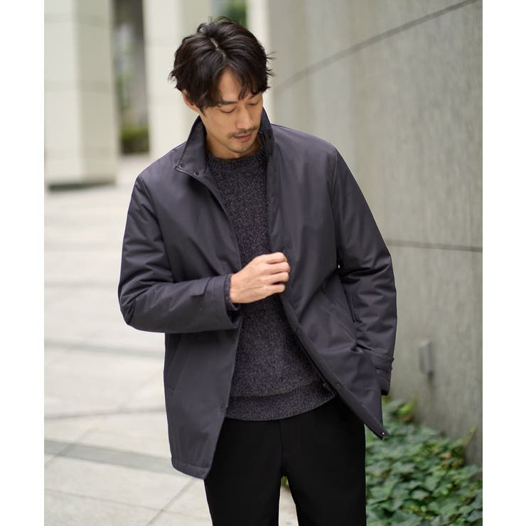 ダークグレー | 【軽撥水/防風】SORONA中綿スタンドブルゾン | a.v.v【MEN】