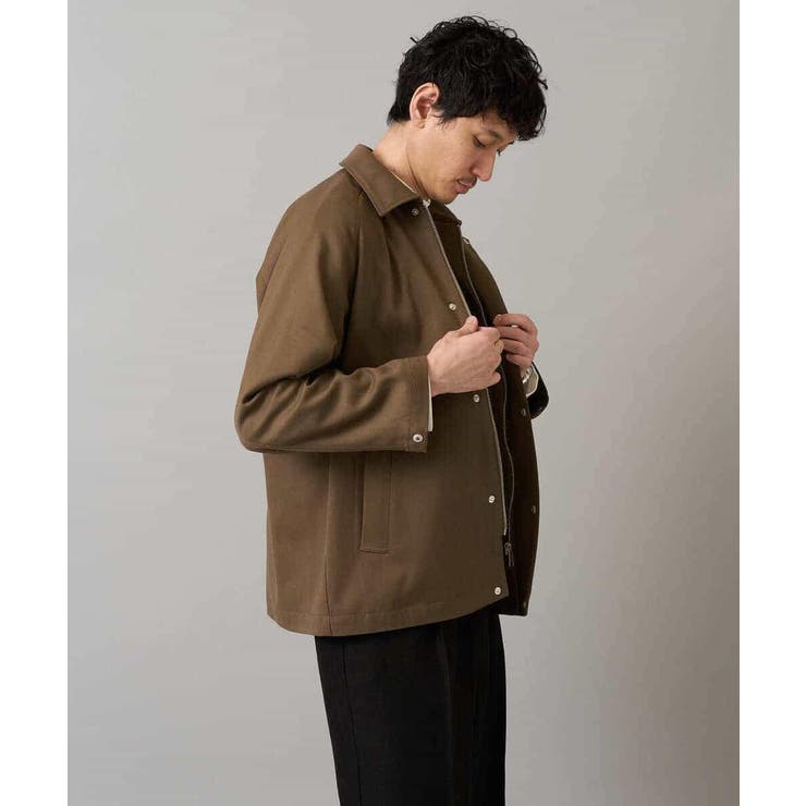 【洗濯機で洗える】ラグランスリーブショートブルゾン | a.v.v【MEN】 | 詳細画像10 