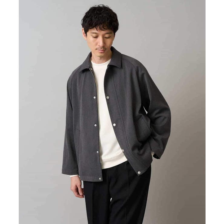 【洗濯機で洗える】ラグランスリーブショートブルゾン | a.v.v【MEN】 | 詳細画像11 