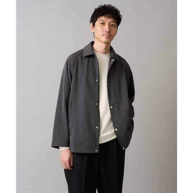 【洗濯機で洗える】ラグランスリーブショートブルゾン | a.v.v【MEN】 | 詳細画像12 