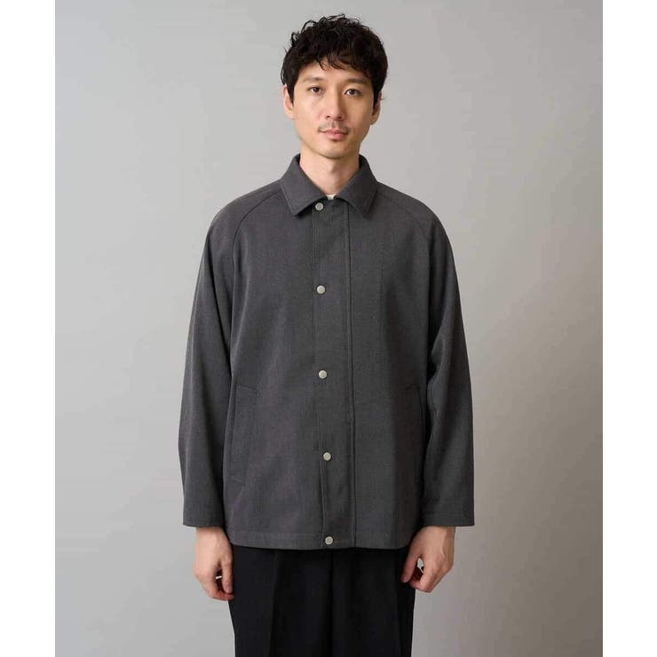 【洗濯機で洗える】ラグランスリーブショートブルゾン | a.v.v【MEN】 | 詳細画像14 