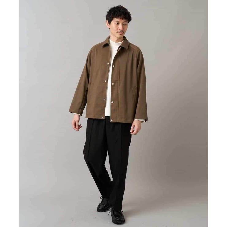 【洗濯機で洗える】ラグランスリーブショートブルゾン | a.v.v【MEN】 | 詳細画像2 