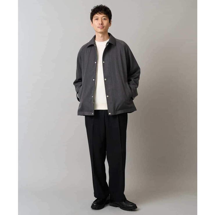 【洗濯機で洗える】ラグランスリーブショートブルゾン | a.v.v【MEN】 | 詳細画像5 