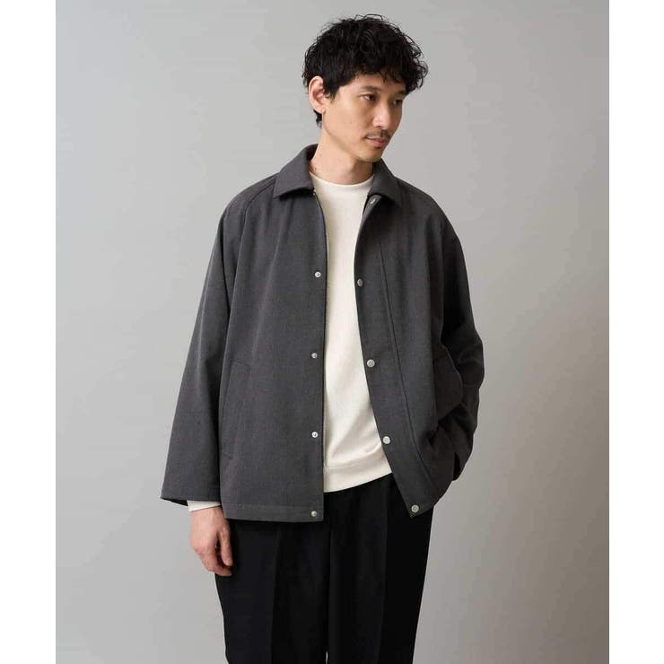ダークグレー | 【洗濯機で洗える】ラグランスリーブショートブルゾン | a.v.v【MEN】